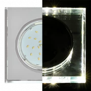 Светильник Ecola GX53 LD5311 Квадрат скошенный край (хром зеркальный)