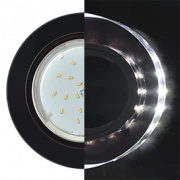 Светильник Ecola GX53 LD5310 Круг с подсветкой (черный хром)
