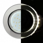 Светильник Ecola GX53 LD5310 Круг с подсветкой (хром зеркальный)