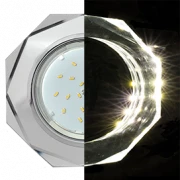 Светильник Ecola GX53 LD5312 8-угольник с прямыми гранями (хром зеркальный)