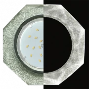 Светильник Ecola GX53 LD5312 8-угольник с прямыми гранями (хром-серебряный блеск)
