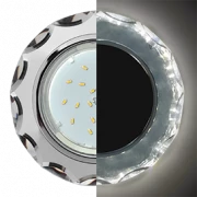 Светильник Ecola GX53 LD5313 Круг с вогнутыми гранями (хром зеркальный)