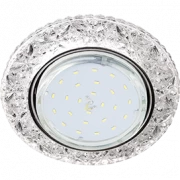 Светильник Ecola GX53 LD7040 искристый Бабочки Прозрачный Хром + LED-лампа
